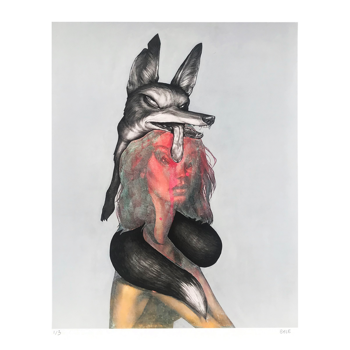 Matt Byle &quot;Fauxy&quot; - Hand-Embellished Edition of 3 - 14 x 17&quot;