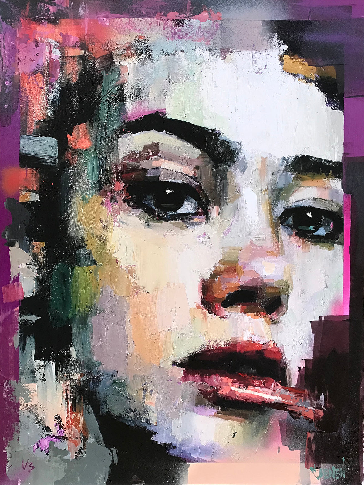 Danielle Coenen &quot;Fixed&quot; - Hand-Embellished Variant, #1/3 - 18 x 24&quot;