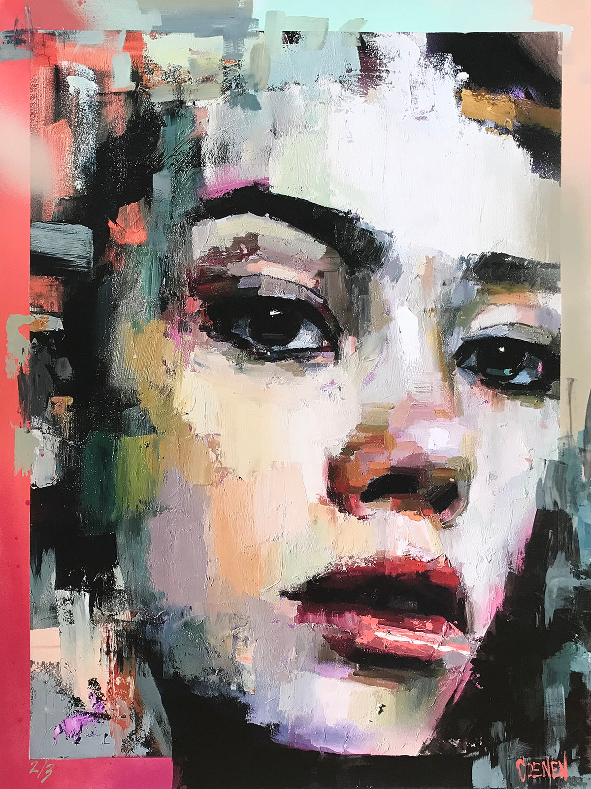 Danielle Coenen &quot;Fixed&quot; - Hand-Embellished Variant, #2/3 - 18 x 24&quot;