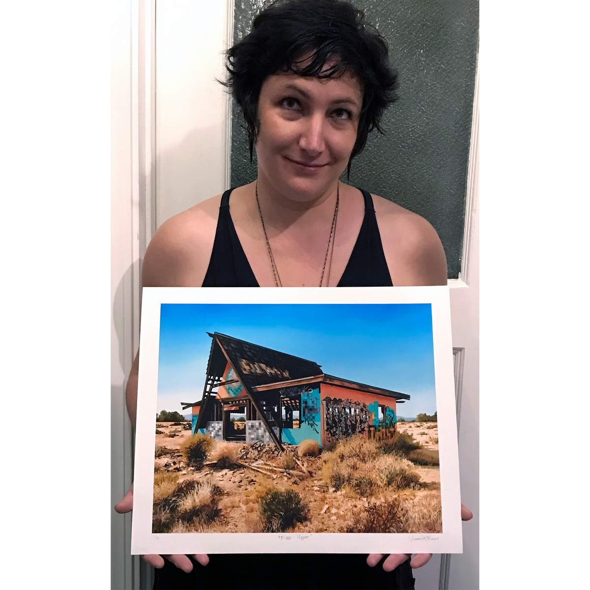 Jessica Hess &quot;Fixer-Upper&quot; - Hand-Embellished Edition of 5 - 14 x 17&quot;