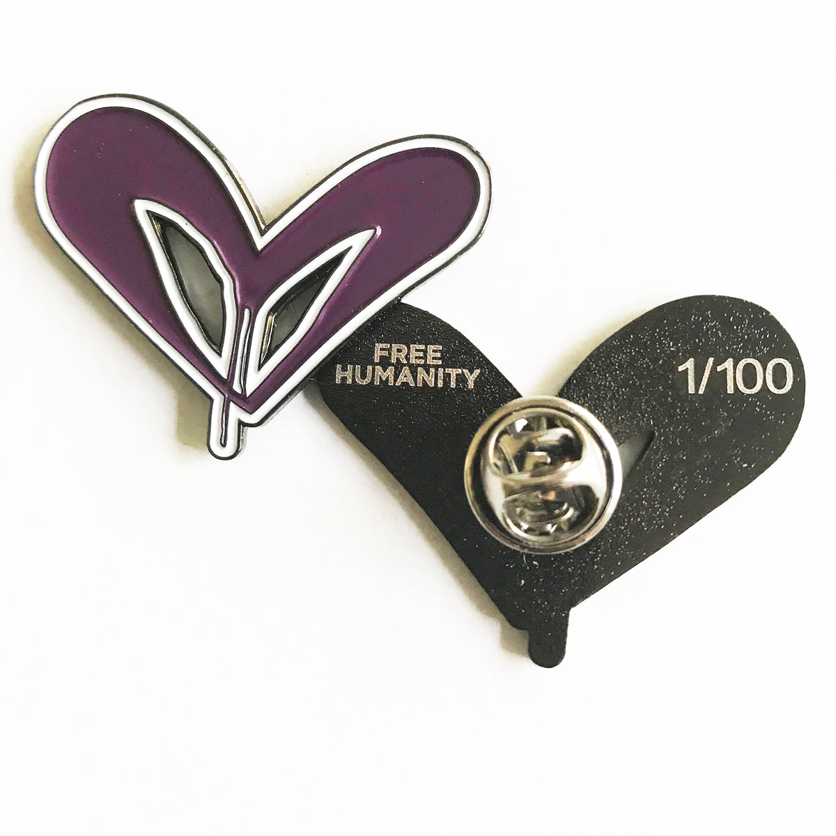 Free Humanity &quot;FH Signature Style (Purple)&quot; - 1.5&quot; Enamel Pin, Limited Edition of 100