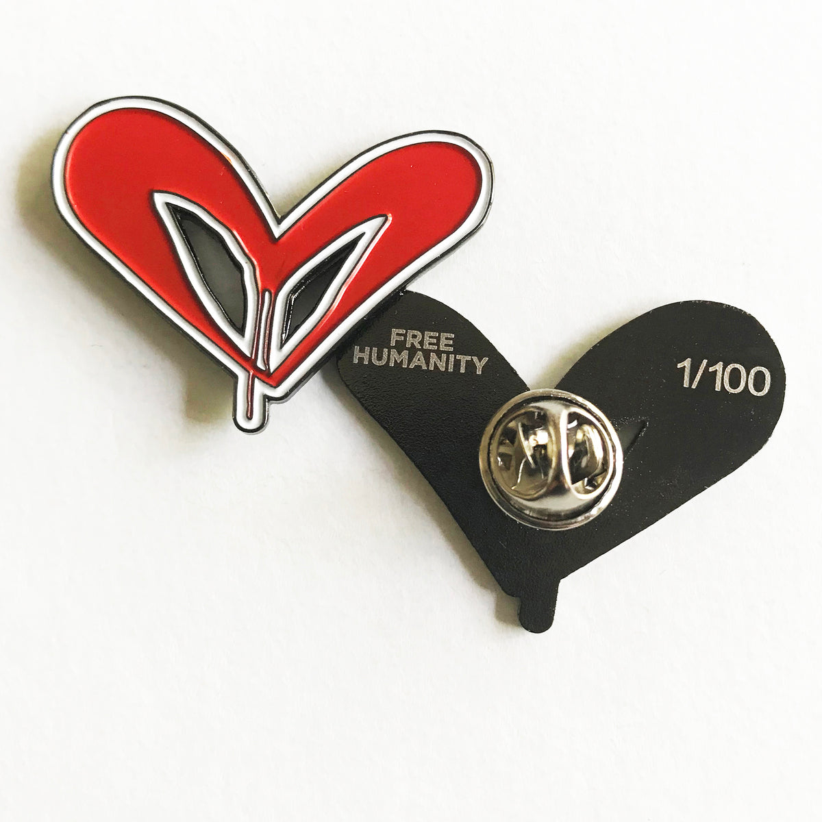 Free Humanity &quot;FH Signature Style (Red)&quot; - 1.5&quot; Enamel Pin, Limited Edition of 100