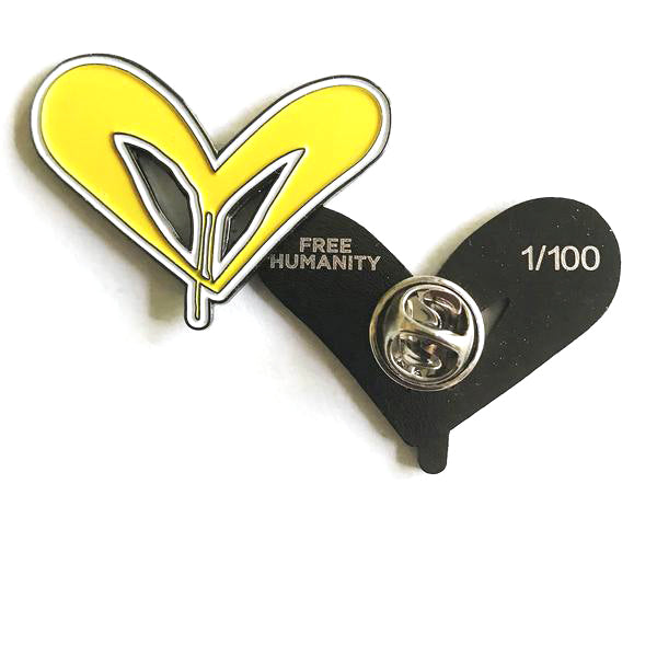 Free Humanity &quot;FH Signature Style (Yellow)&quot; - 1.5&quot; Enamel Pin, Limited Edition of 100