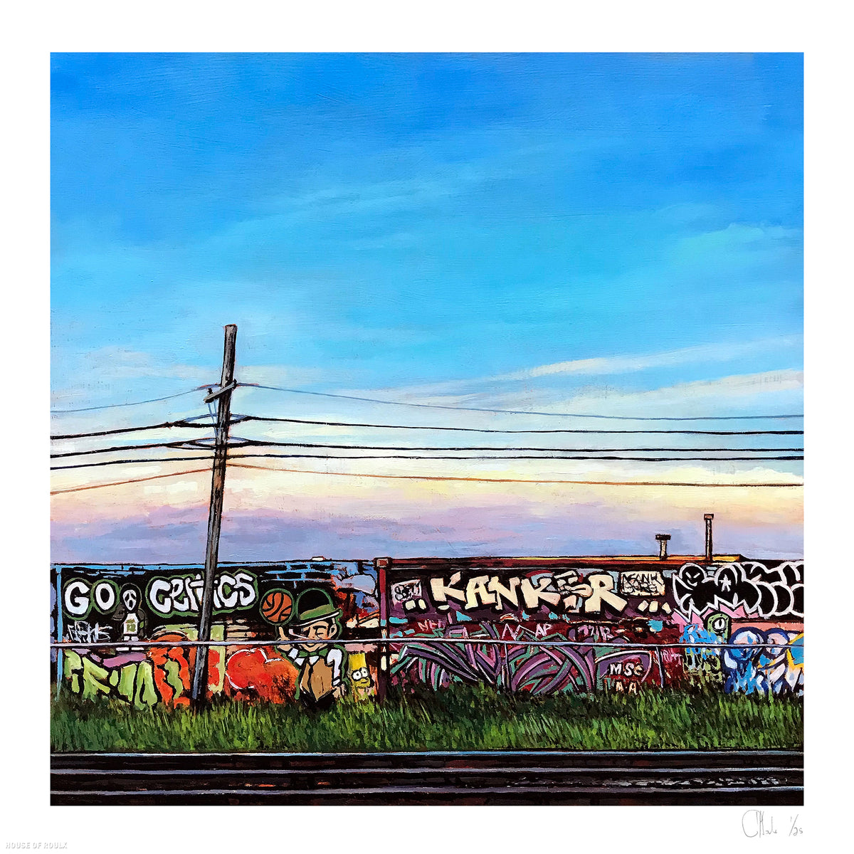 Andrew Houle &quot;Free Wall I&quot; - Archival Print, Limited Edition of 25 - 17 x 17&quot;