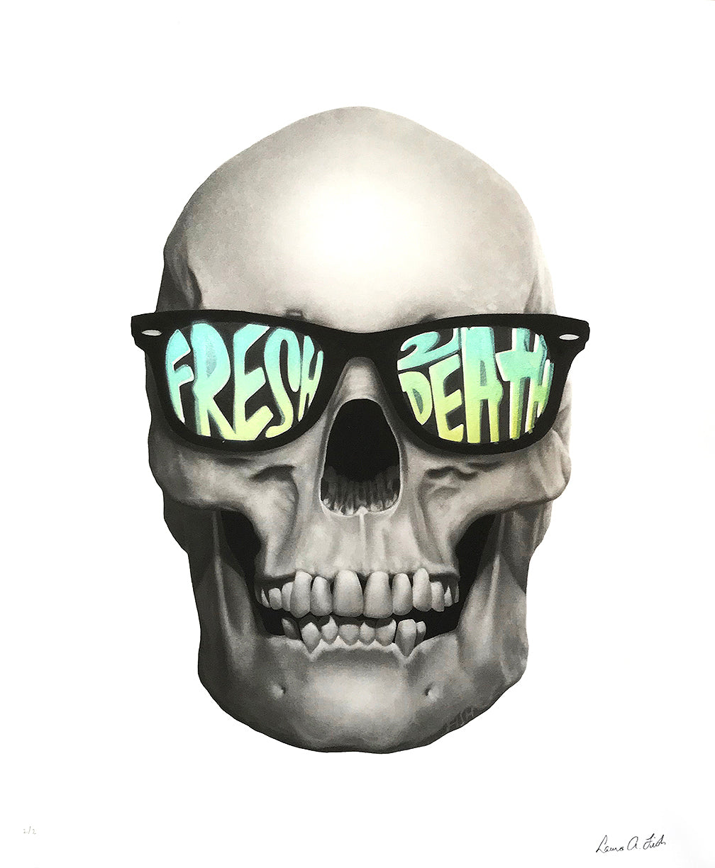 Laura Fish &quot;Fresh2Death&quot; - Hand-Embellished Variant, #2/2 - 14 x 17&quot;