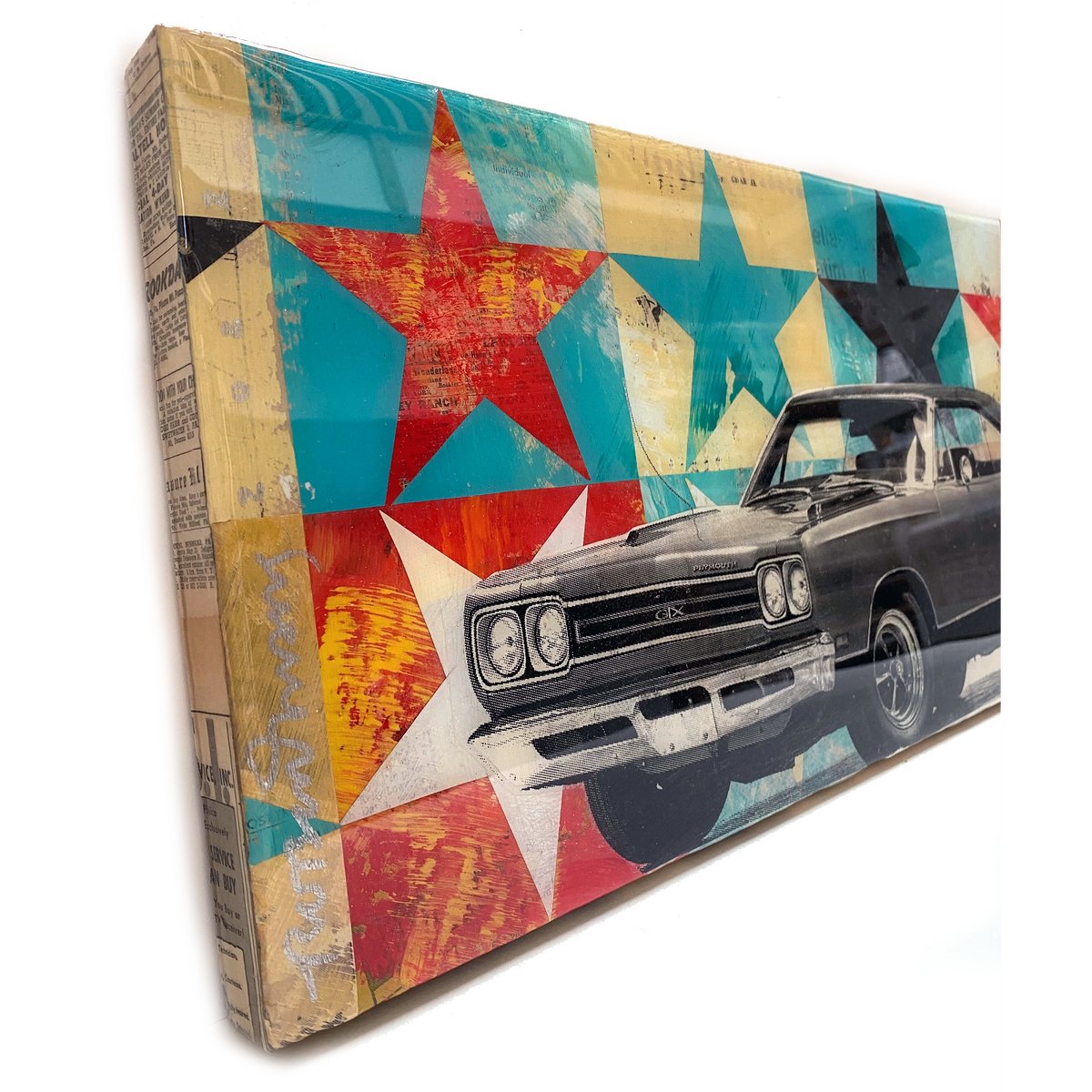 Robert Mars &quot;Friday Drive In&quot; - Original Painting &amp; Hand-Embellished AP Skate Deck
