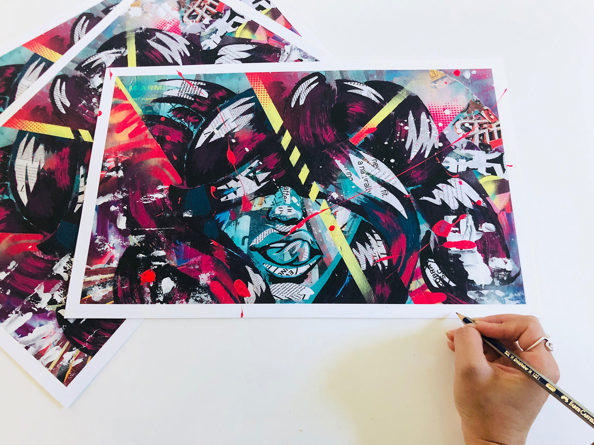 Bianca Romero &quot;Flavor of the Weak&quot; - Hand-Embellished Edition of 3 - 11 x 17&quot;