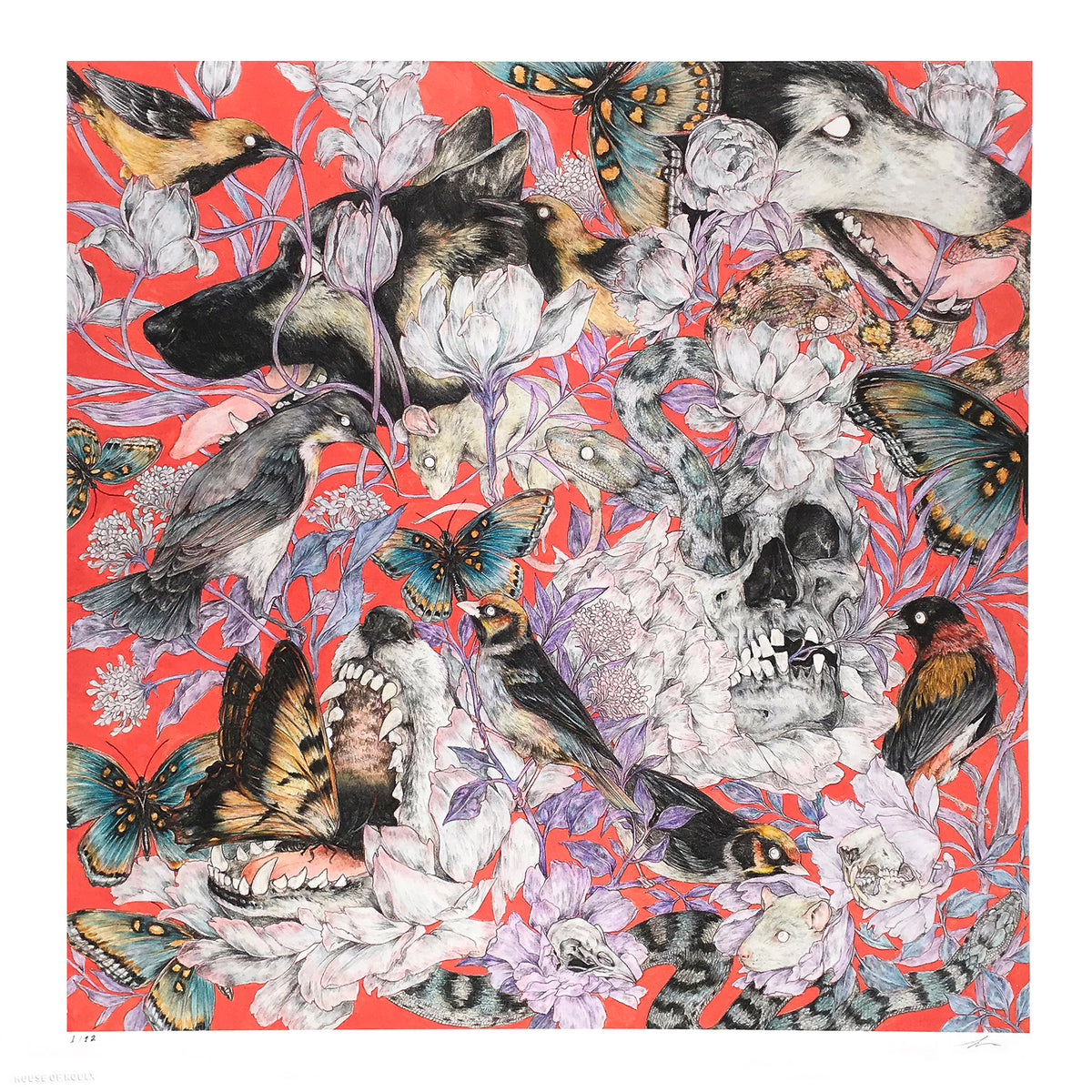 Fumi Mini Nakamura &quot;We Find No Vestige of a Beginning - No Prospect of an End&quot; - Archival Print, Limited Edition of 12 - 17 x 17&quot;