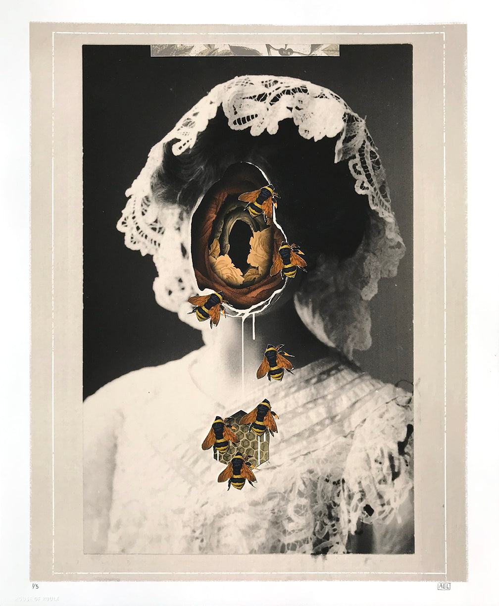 Alex Eckman-Lawn &quot;Ghost&quot; - Hand-Embellished Edition of 5 - 14 x 17&quot;