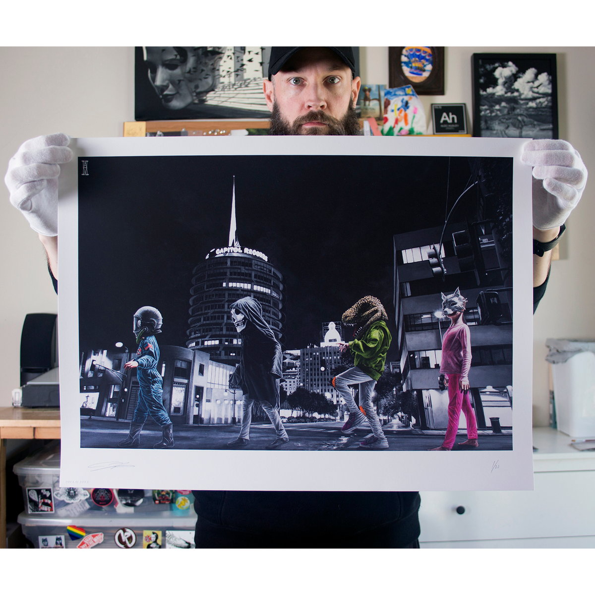 Alec Huxley &quot;Ghouls&#39; Night Out&quot; - Hand-Embellished Edition of 5 - 18 x 24&quot;
