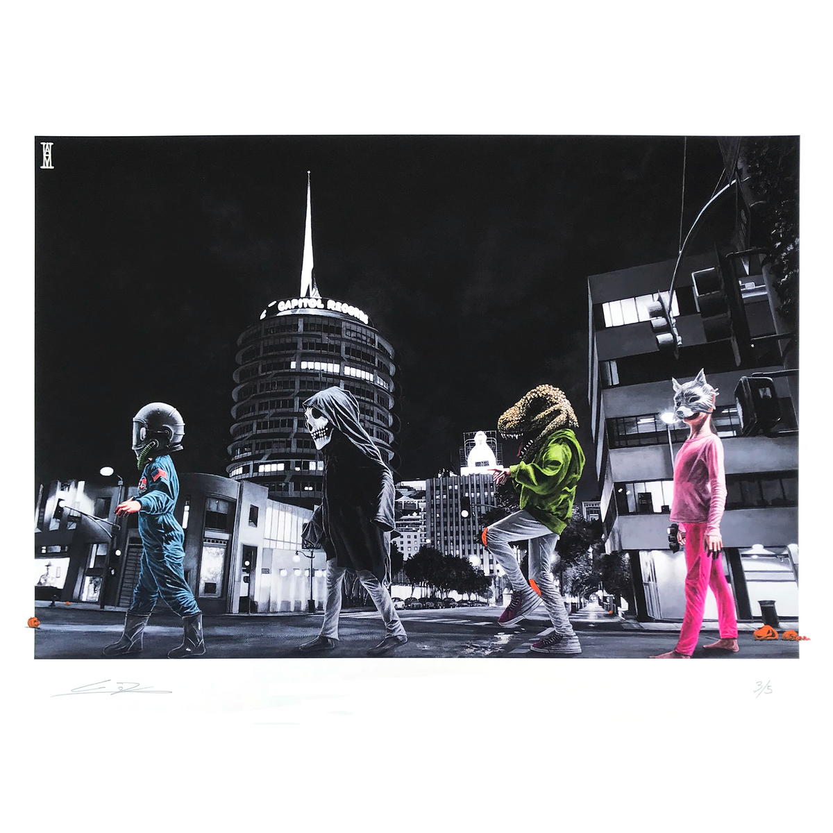 Alec Huxley &quot;Ghouls&#39; Night Out&quot; - Hand-Embellished Edition of 5 - 18 x 24&quot;