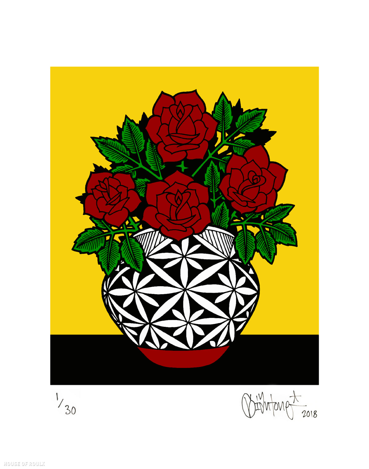 Mike Giant &quot;Acoma Pot&quot; - Archival Print, Limited Edition of 30 - 11 x 14&quot;