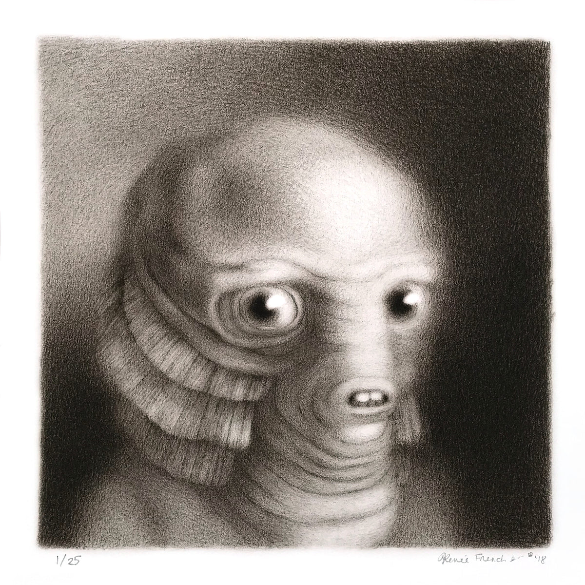 Renee French &quot;Gillman&quot; - Archival Print, Edition of 25 - 12 x 12&quot;