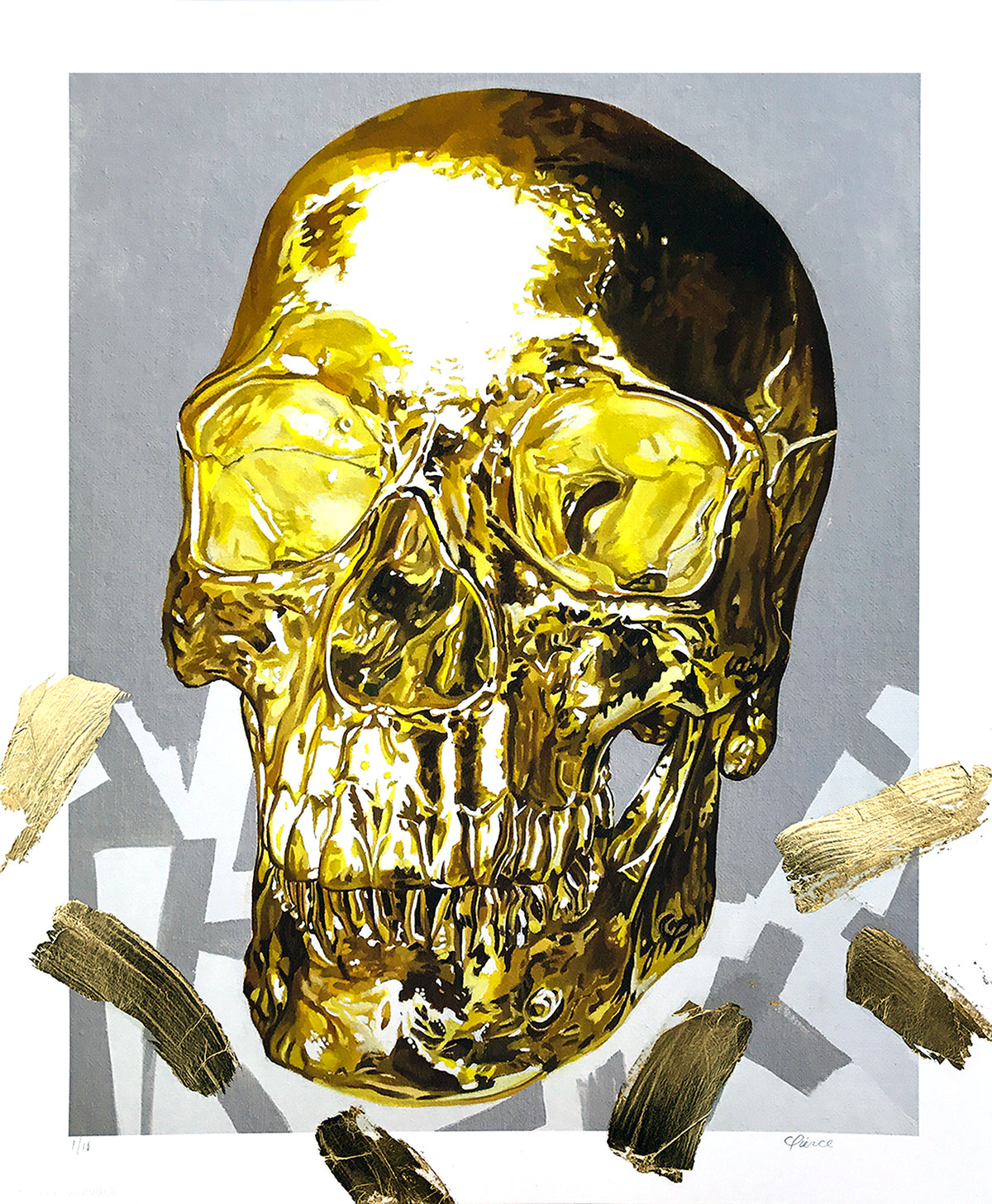 Chad Pierce &quot;Nature (Gold)&quot; - Hand-Embellished Edition of 10 - 14 x 17&quot;