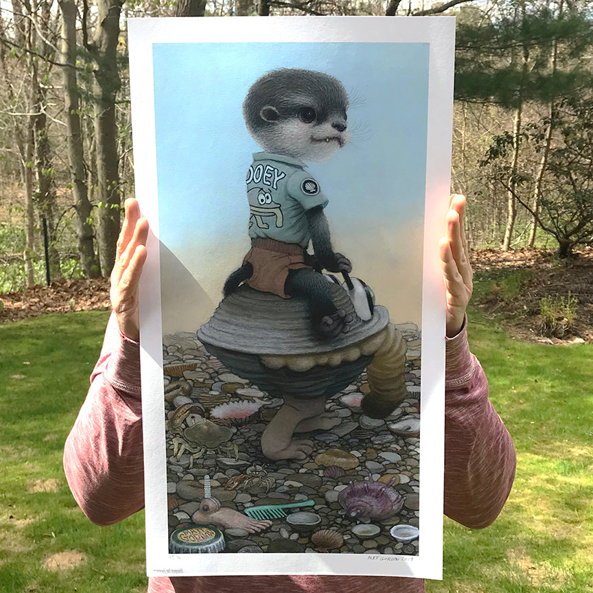Matt Gordon &quot;Gooey&#39;s Clam Car&quot; - Archival Print, Limited Edition of 25 - 13 x 24&quot;