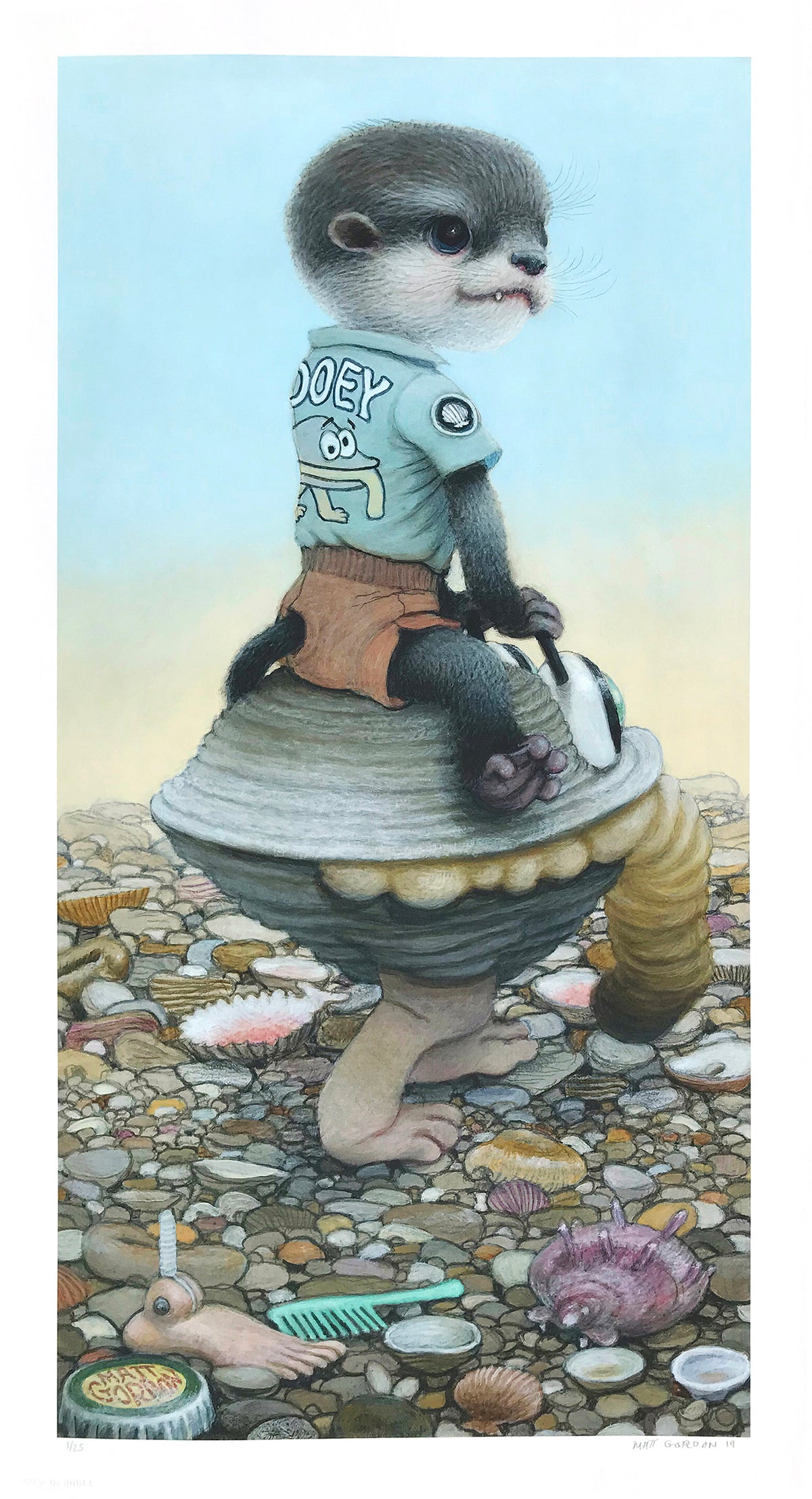 Matt Gordon &quot;Gooey&#39;s Clam Car&quot; - Archival Print, Limited Edition of 25 - 13 x 24&quot;