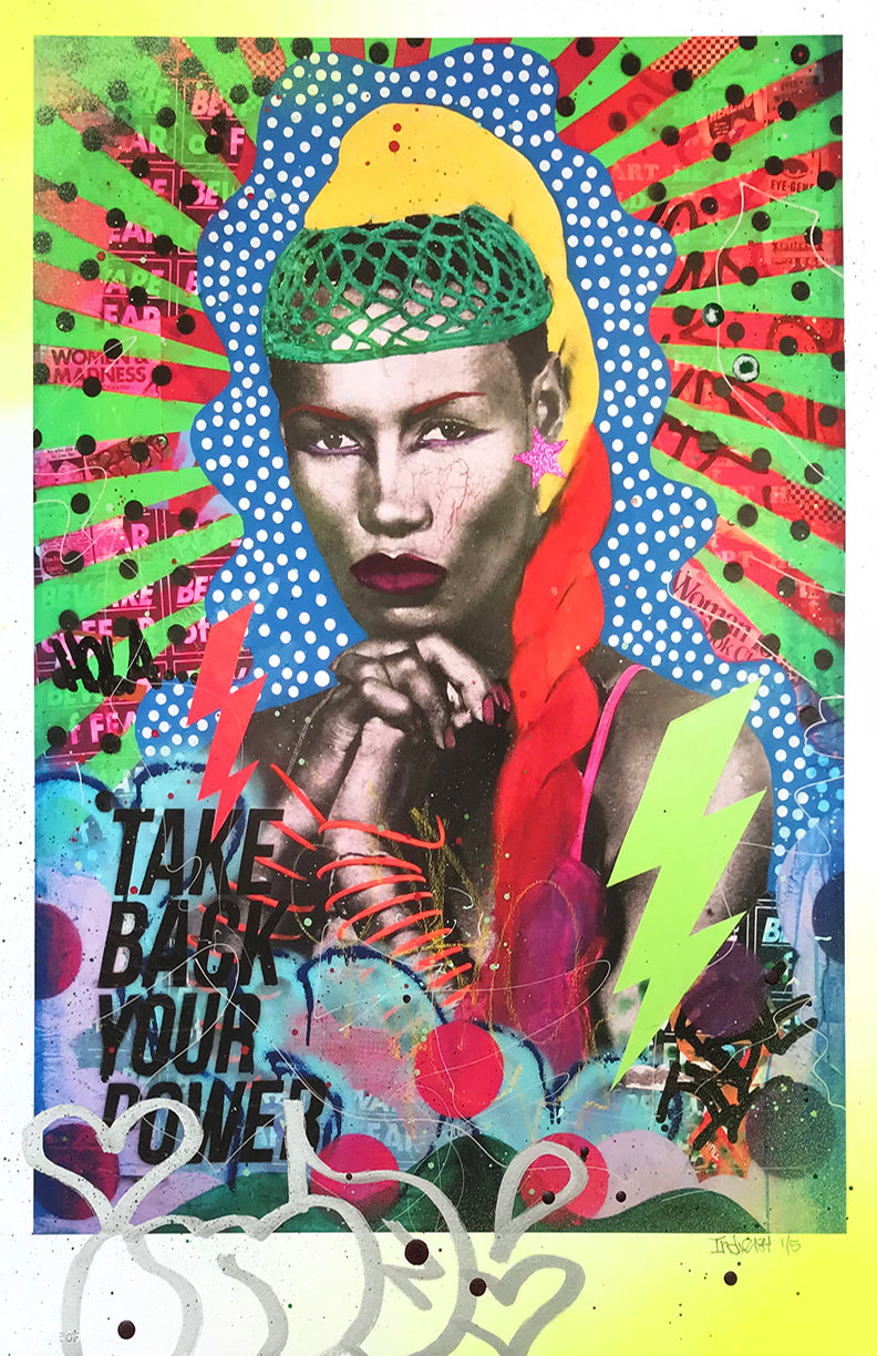 Indie 184 &quot;Take Back Your Power&quot; - Hand-Embellished Edition of 5 - 12 x 17&quot;