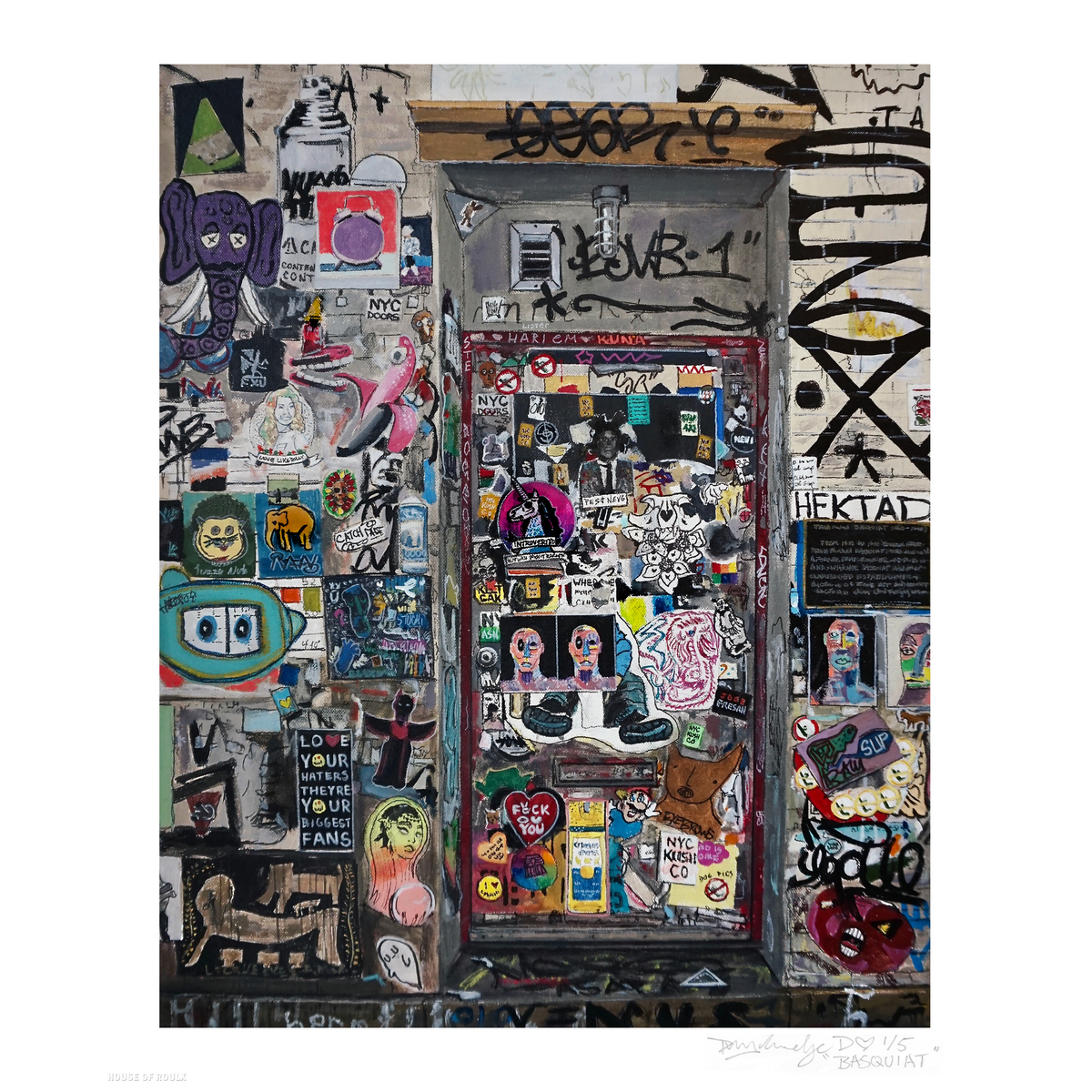Daniel Loveridge &quot;57 Great Jones (Jean-Michel Basquiat&#39;s Studio)&quot; - Hand-Embellished Edition of 5 - 14 x 17&quot;