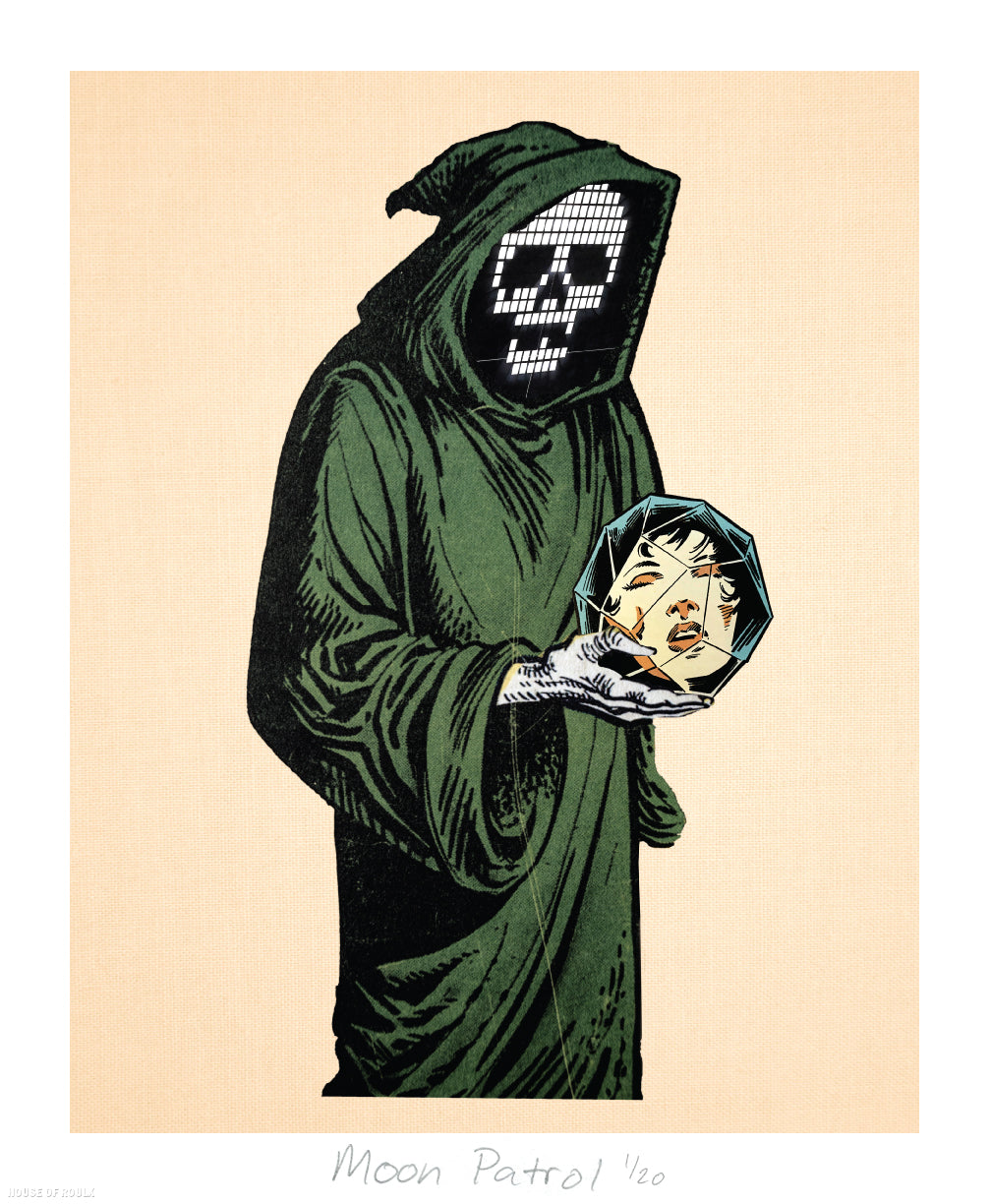 Moon Patrol &quot;Green Wizard&quot; - Limited Edition, Archival Print - 14 x 17&quot;