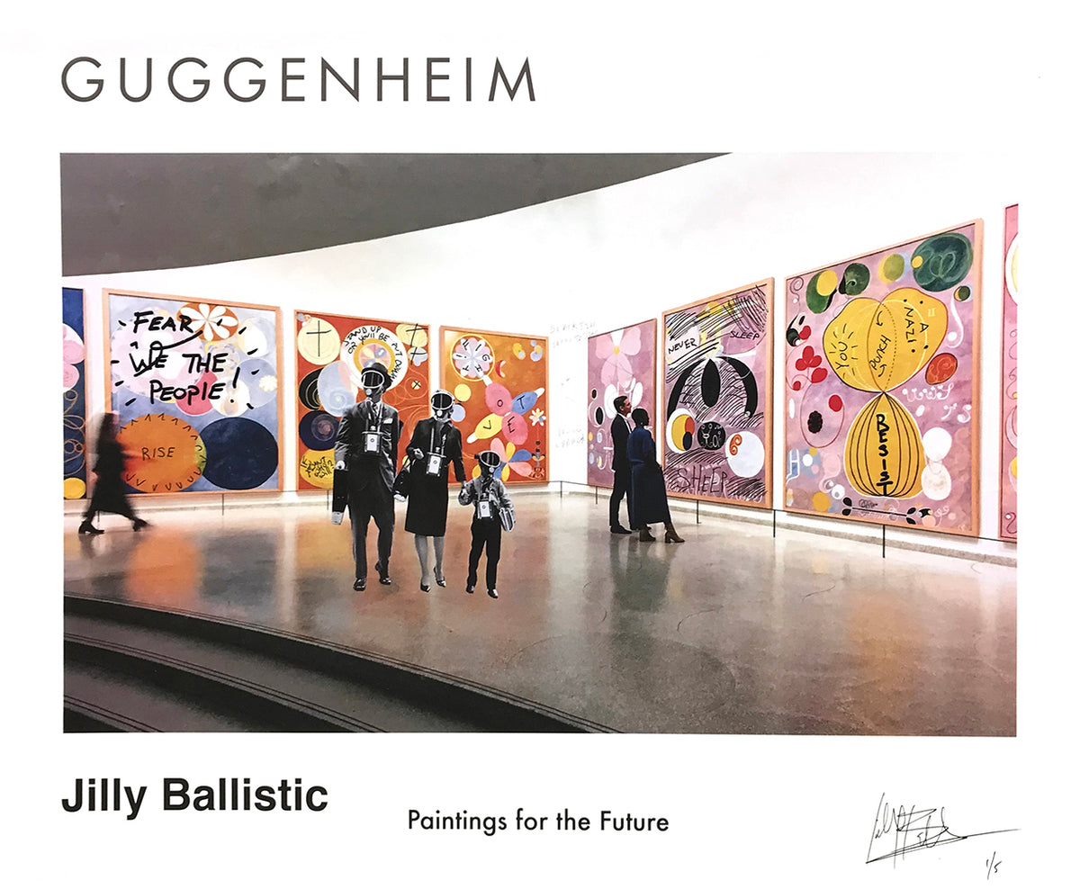 Jilly Ballistic &quot;Paintings for the Future&quot; - Hand-Embellished Variant, 1 of 5 - 14 x 17&quot;