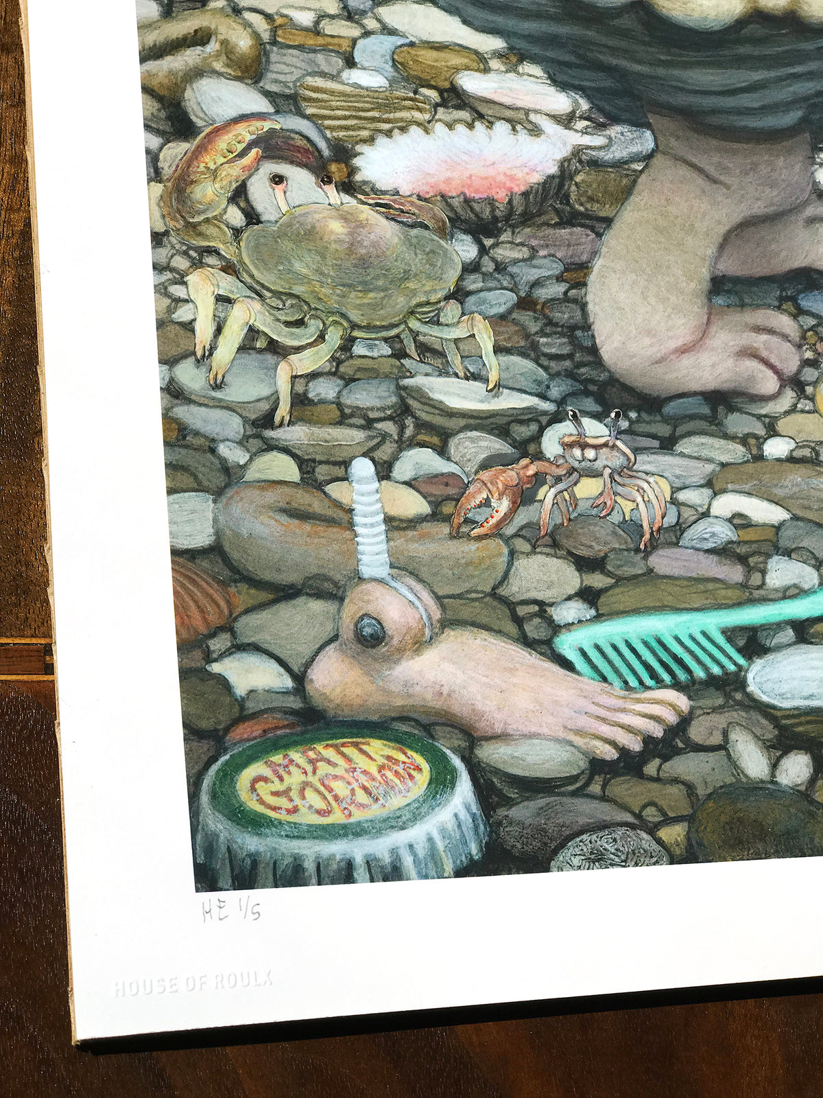 Matt Gordon &quot;Gooey&#39;s Clam Car&quot; - Hand-Embellished Edition of 5 - 13 x 24&quot;