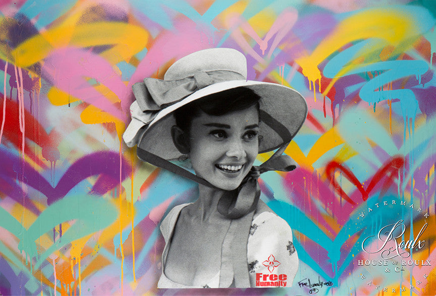 Free Humanity &quot;Hepburn&#39;s Humanity&quot; - Original Painting - 24 x 36&quot;