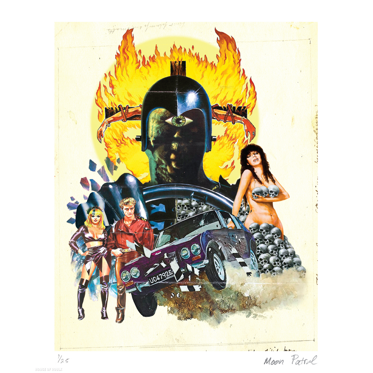 Moon Patrol  &quot;Hypothetical Movie Poster #5&quot; - Archival Print, Limited Edition of 25 - 14 x 17&quot;