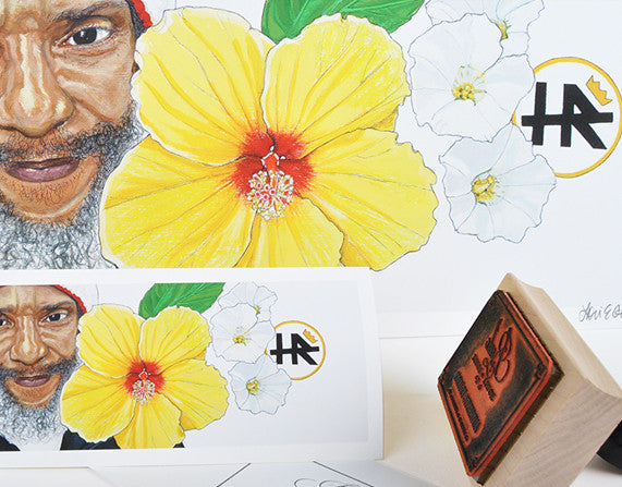 H.R. &amp; Lori Carns Hudson &quot;H.R. (of Bad Brains)&quot; - Open Edition, Mini Print