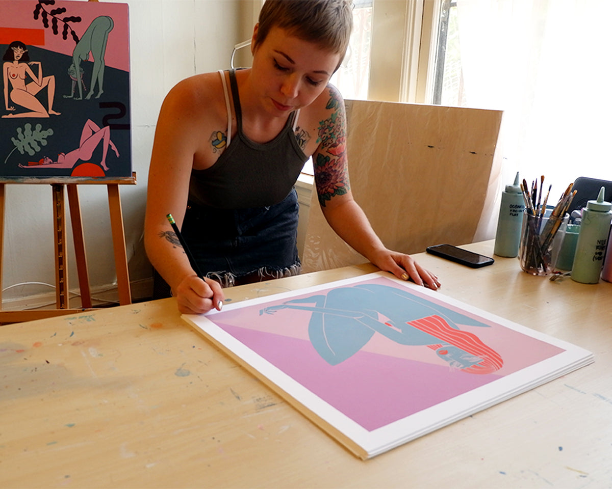 Jillian Evelyn &quot;I Can&#39;t&quot; - Limited Edition, Archival Print - 17 x 17&quot;