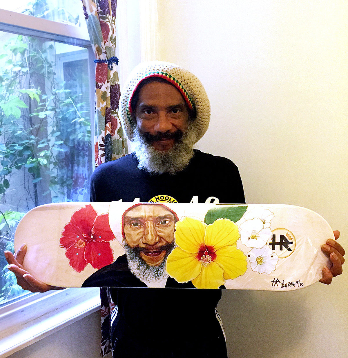 H.R. &amp; Lori Carns Hudson &quot;H.R. (of Bad Brains)&quot; - Limited Edition Skateboard Deck Bundle