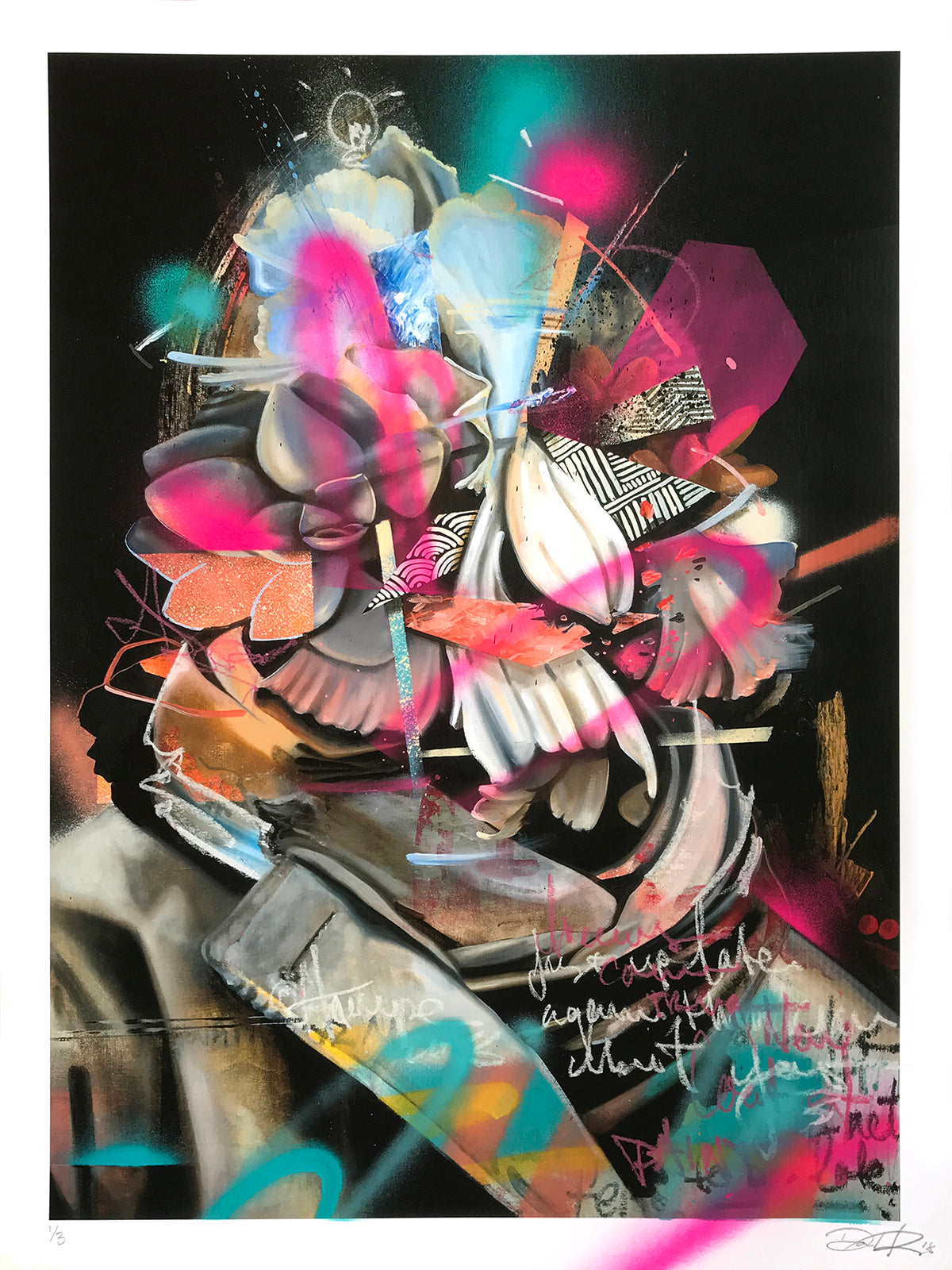 Dan Hampe &quot;Untitled #3&quot; - Hand-Embellished Unique Variant, #1/3 - 18 x 24&quot;