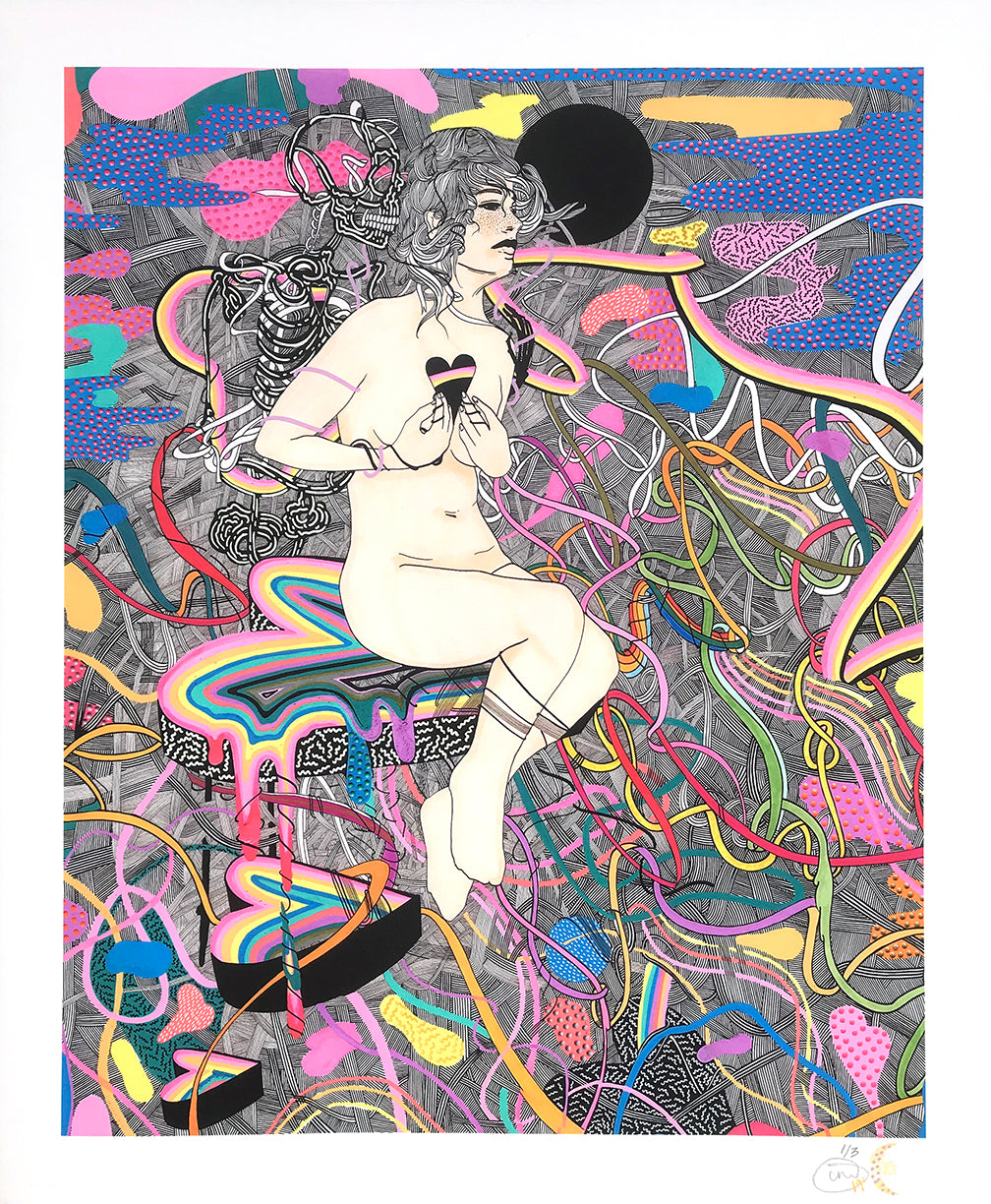 Cassidy Rae Marietta &quot;Heartstrings&quot; - Hand-Embellished Variant, #1/3 - 14 x 17&quot;