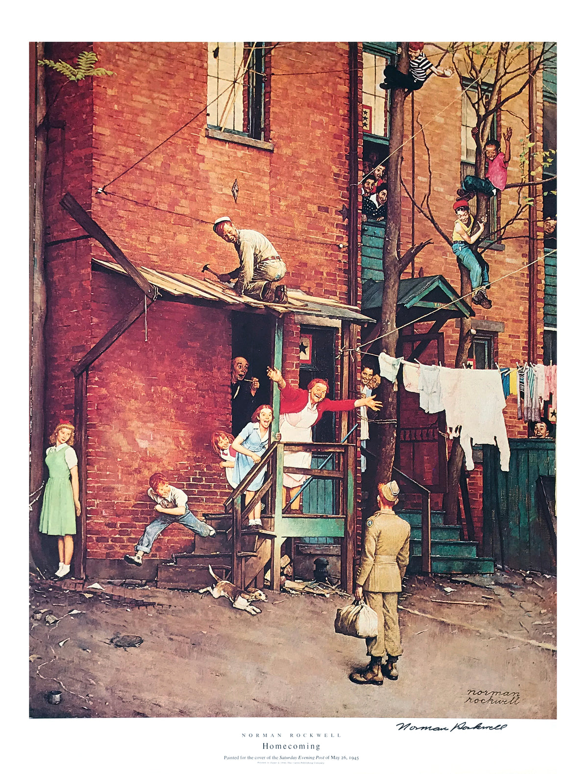 Norman Rockwell - &quot;Homecoming&quot; - Signed Offset Print - 19 x 25&quot;