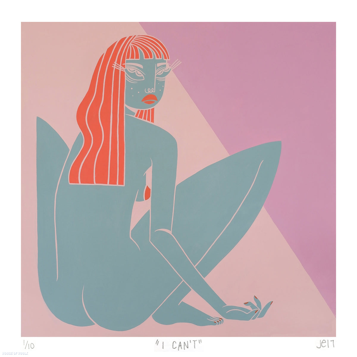 Jillian Evelyn &quot;I Can&#39;t&quot; - Limited Edition, Archival Print - 17 x 17&quot;