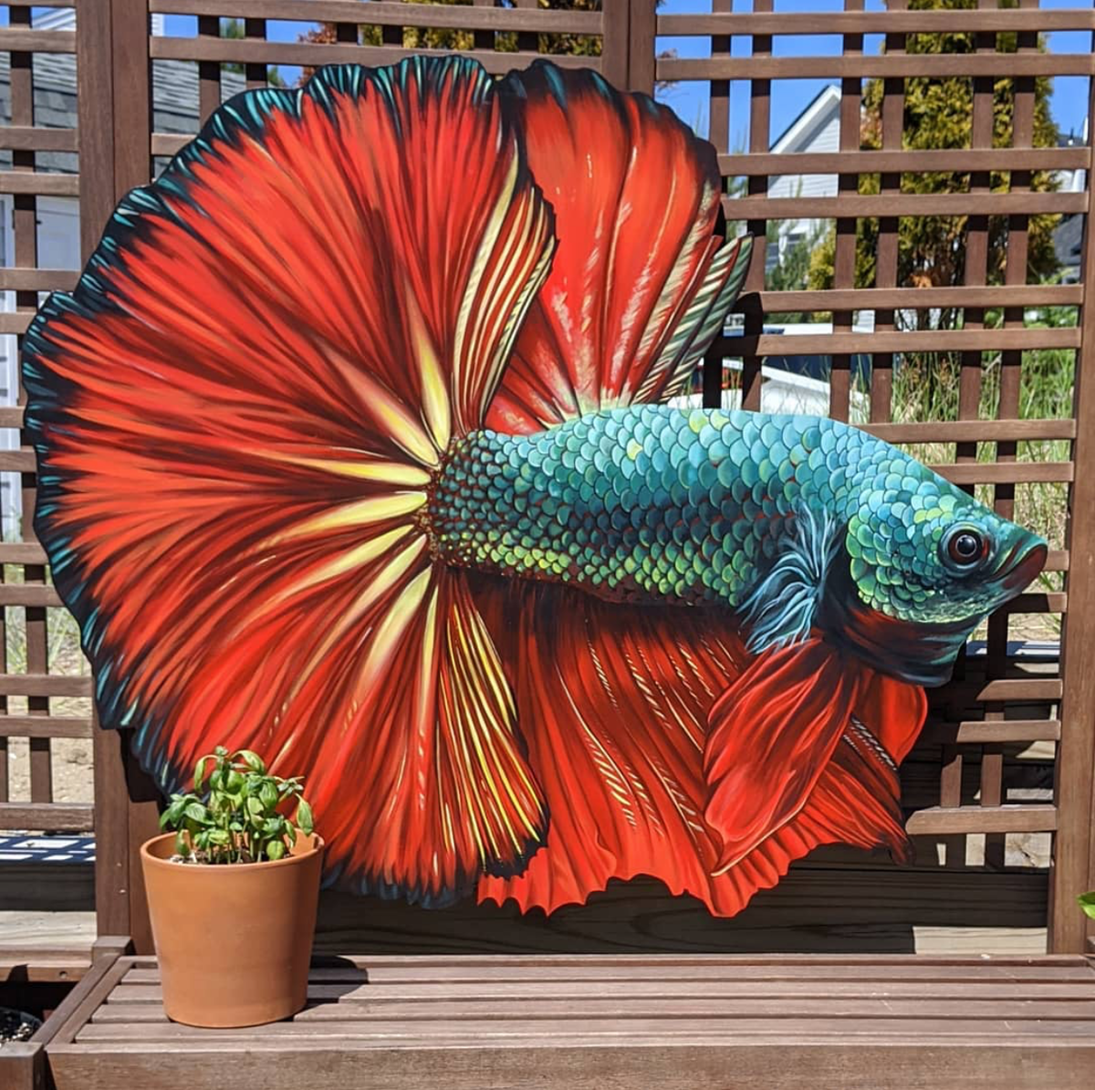 Sophy Tuttle - &quot;Floating Fish 2&quot; - Archival Print, Limited Edition of 12 - 12 x 12&quot;