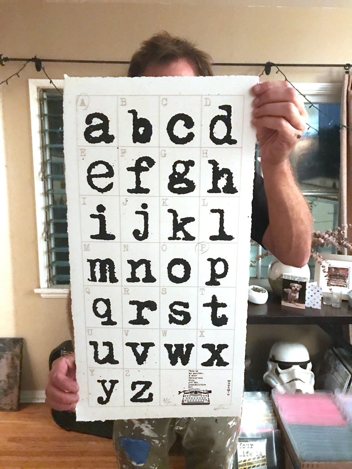 WRDSMTH &quot;My Palette&quot; - Hand-Embellished Print, Edition of 26 - 12 x 24&quot;