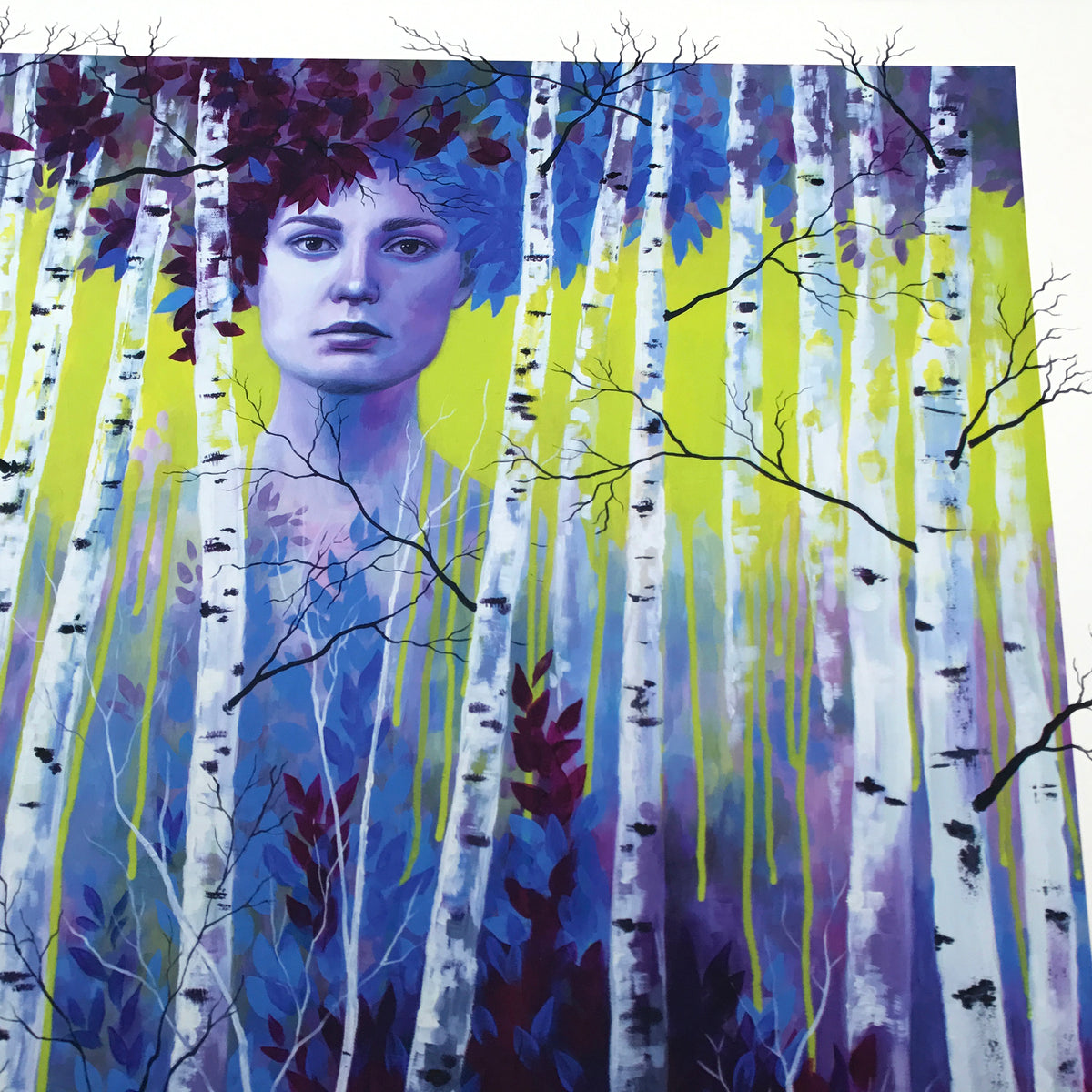 Vasilisa Romanenko &quot;Chartreuse Dream&quot; - Hand-Embellished Edition of 3 - 17 x 17&quot;
