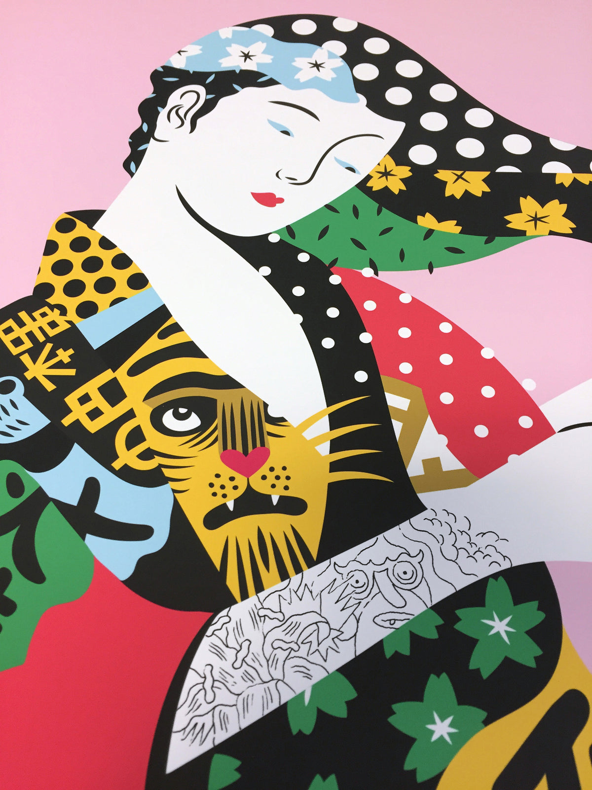 Brolga &quot;Pop Geisha&quot; - Hand-Embellished Unique Print, #1/3 - 18 x 24