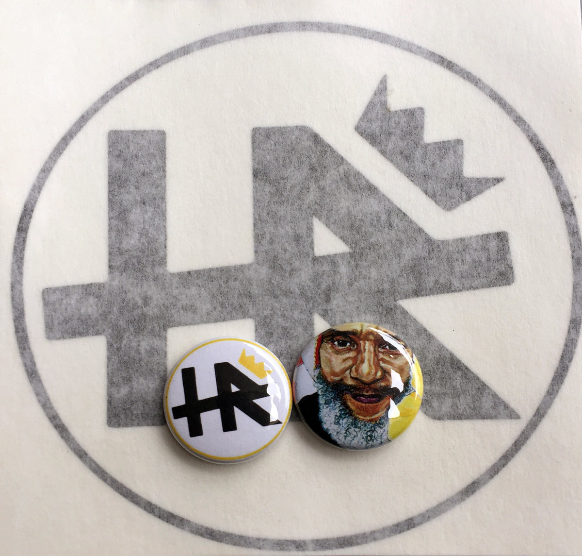 H.R. &amp; Lori Carns Hudson &quot;H.R. (of Bad Brains)&quot; - Sticker &amp; Button Set