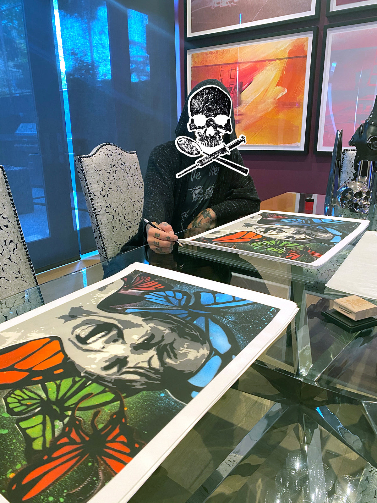 Dave Navarro &quot;Psycho&quot; - Hand-Embellished Edition of 10 - 18 x 24&quot;