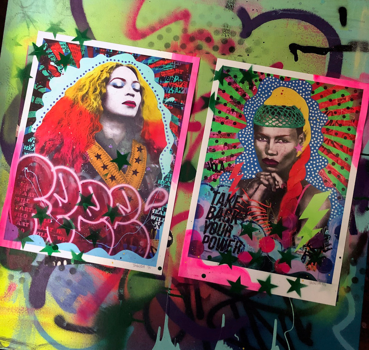 Indie 184 &quot;Take Back Your Power&quot; - Hand-Embellished Edition of 5 - 12 x 17&quot;