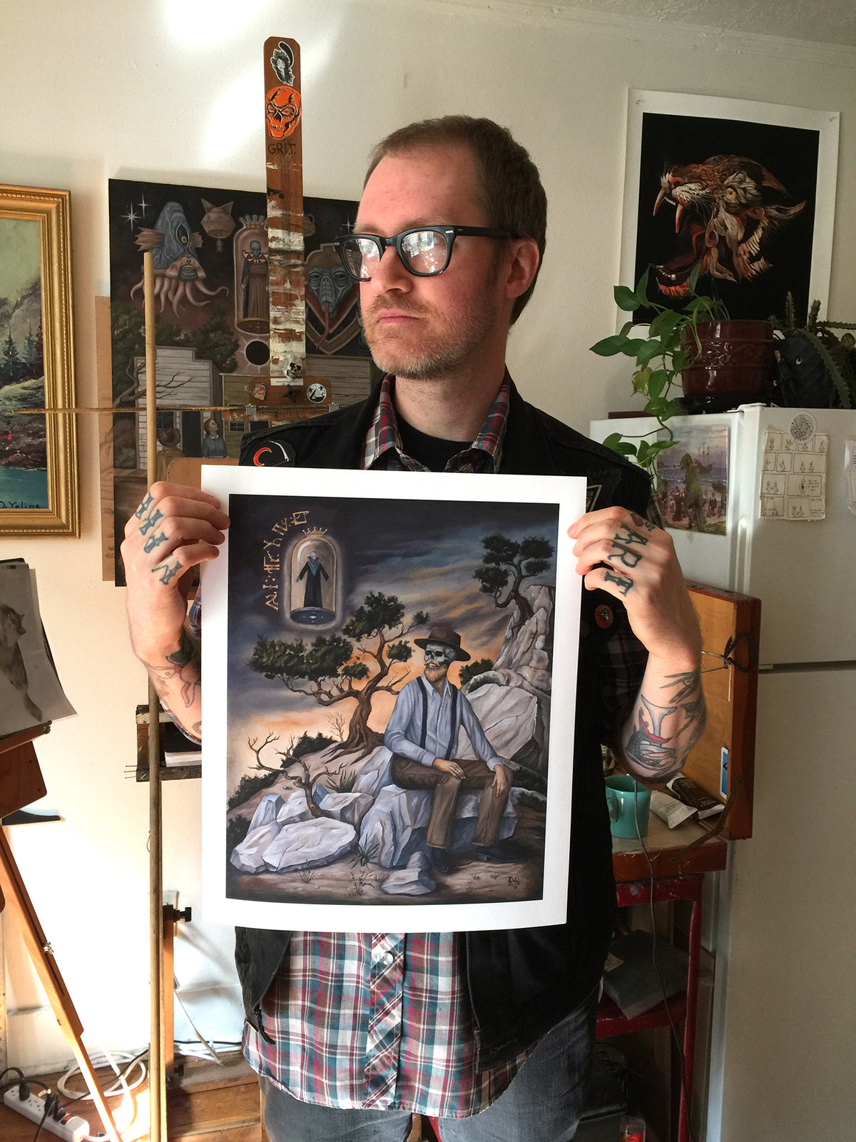 Mark Rogers &quot;The Muse&quot; - Hand-Embellished Unique Variant, Edition of 3 - 14 x 17&quot;