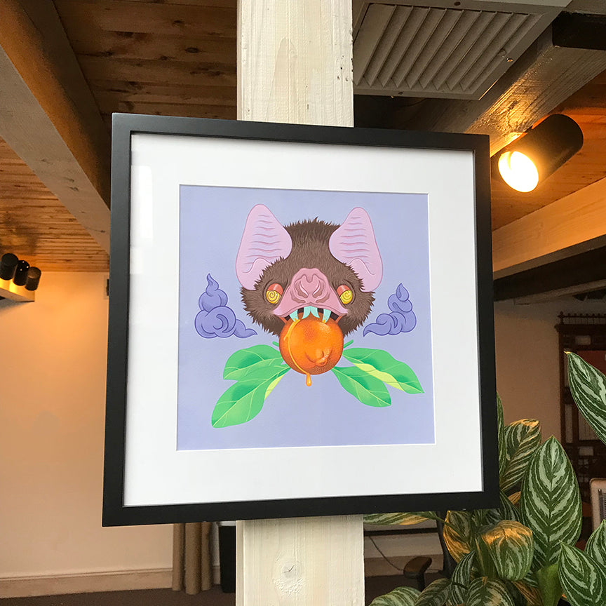 Allison Bamcat &quot;Clementino - Original Painting in Gallery Frame - 16 x 16&quot;