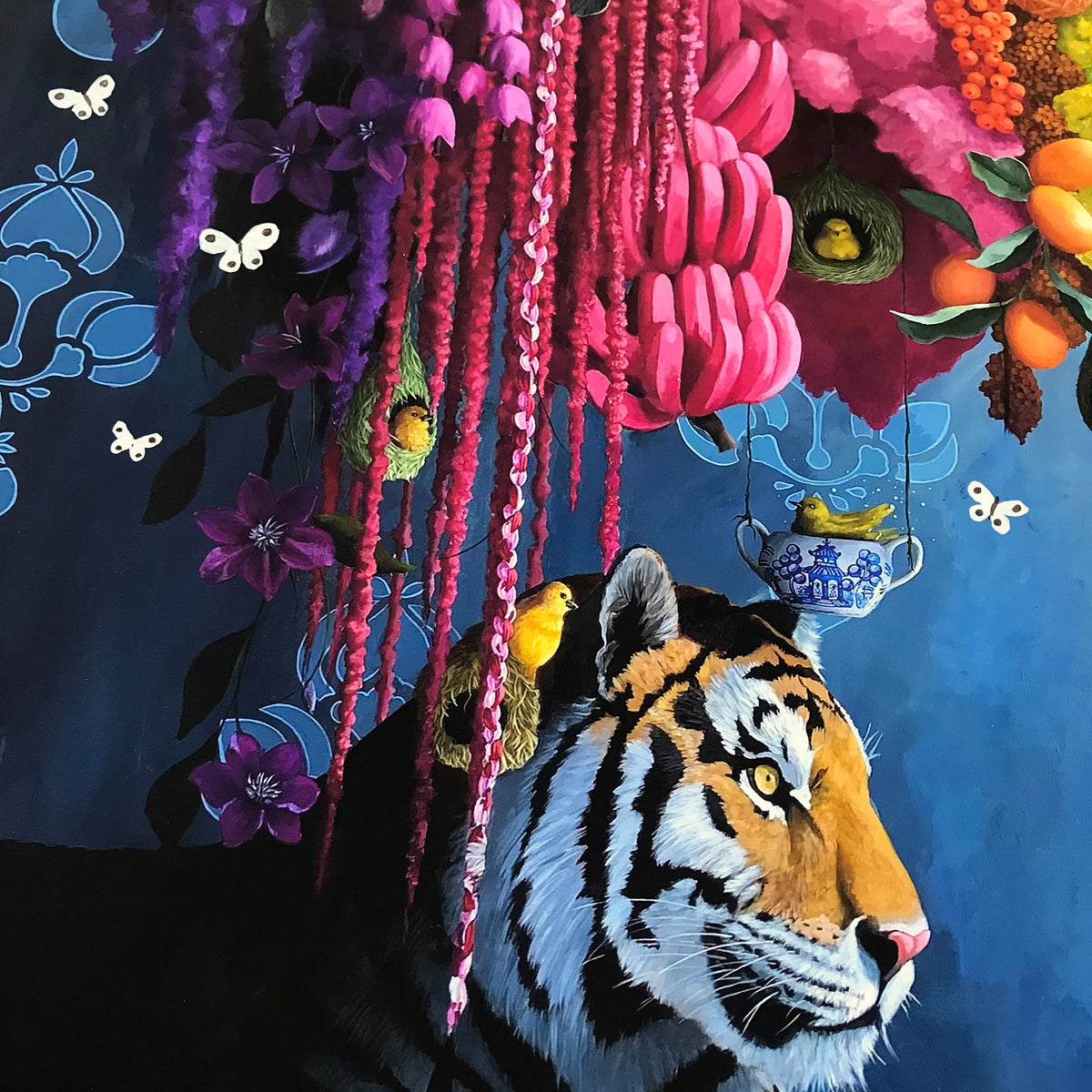 Heather Gauthier &quot;Nature Bomb&quot; - Hand-Embellished Edition of 10 - 17 x 17&quot;