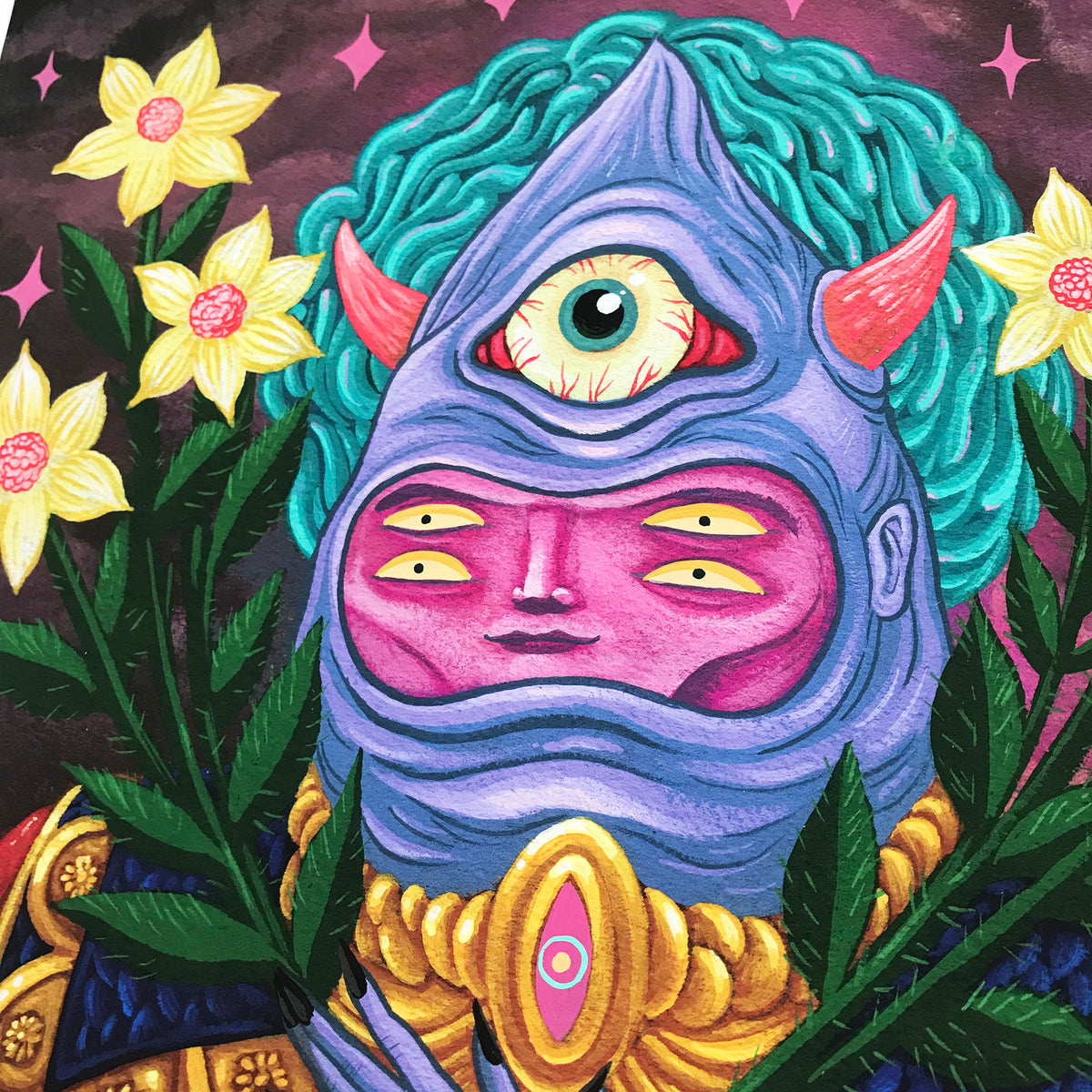 LURK &quot;Life&quot; - Hand-Embellished Edition of 3 - 14 x 17&quot;