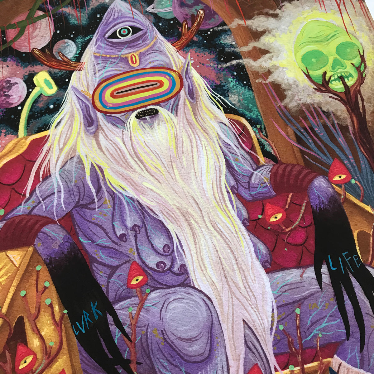 LURK &quot;Supreme Wizard&quot; - Hand-Embellished Edition of 3 - 14 x 17&quot;