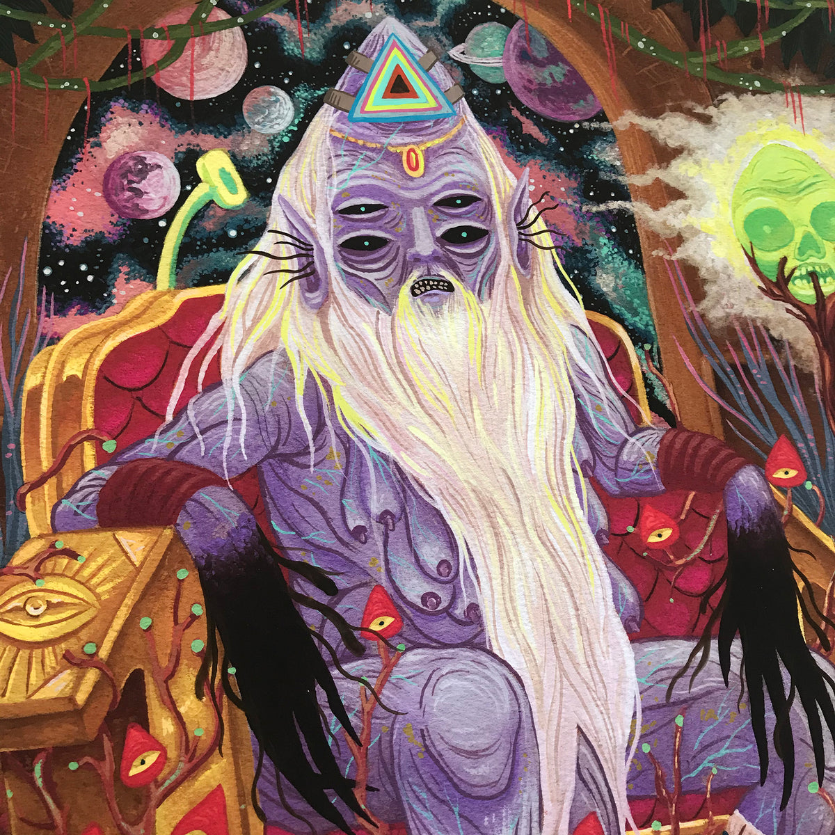 LURK &quot;Supreme Wizard&quot; - Hand-Embellished Edition of 3 - 14 x 17&quot;