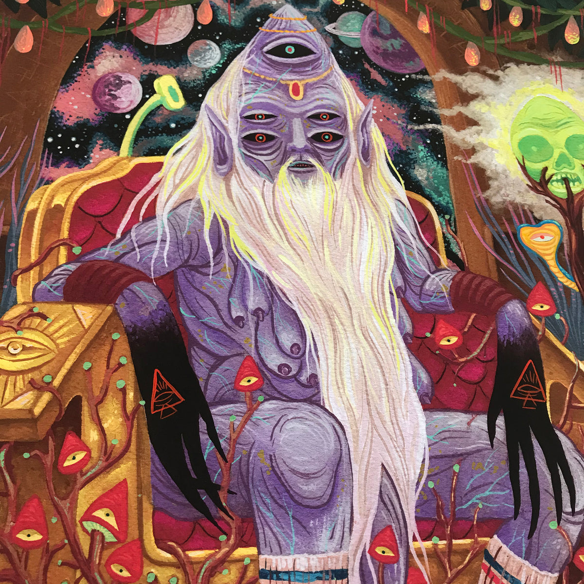 LURK &quot;Supreme Wizard&quot; - Hand-Embellished Edition of 3 - 14 x 17&quot;