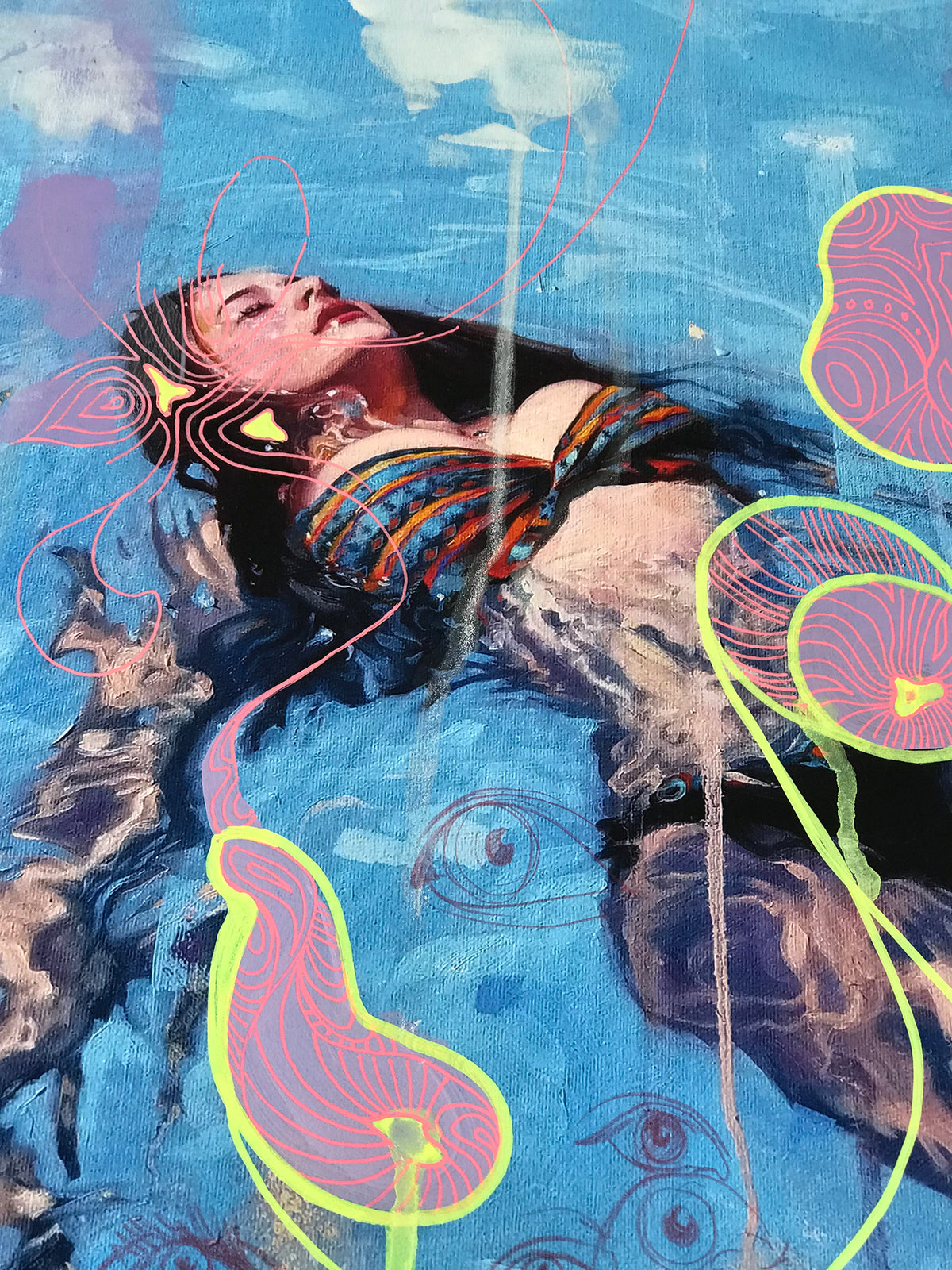 Ryan Morse &quot;Emerge&quot; - Hand-Embellished Unique Variant, #2/5 - 17 x 17&quot;