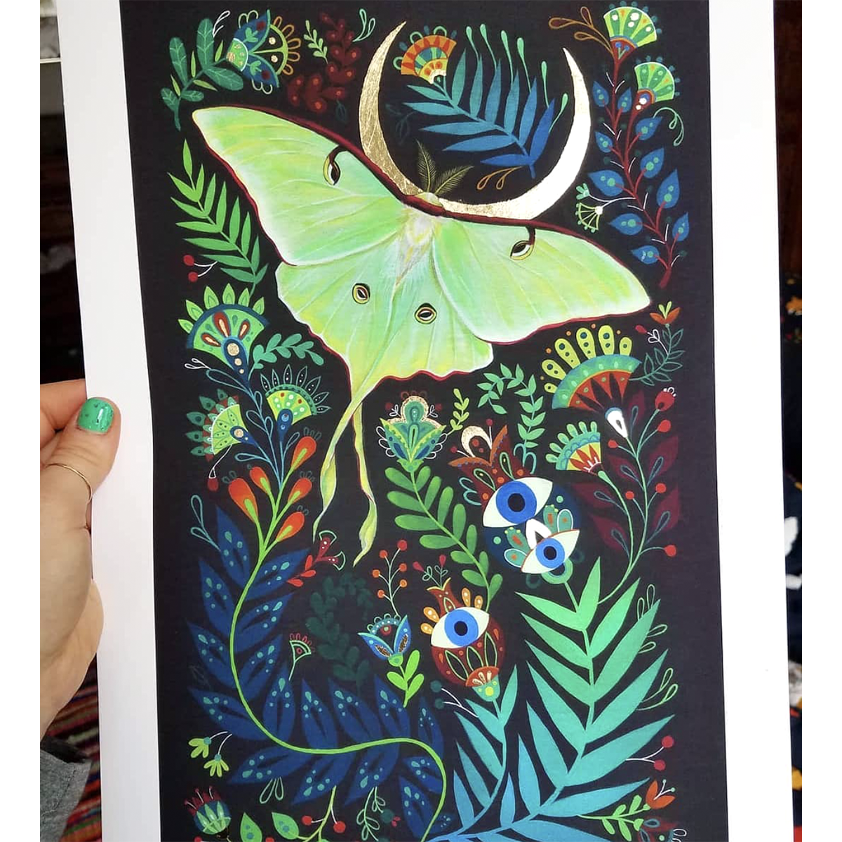 Maryann Held &quot;Constellation&quot; - Hand-Embellished Edition of 5 - 11 x 17&quot;
